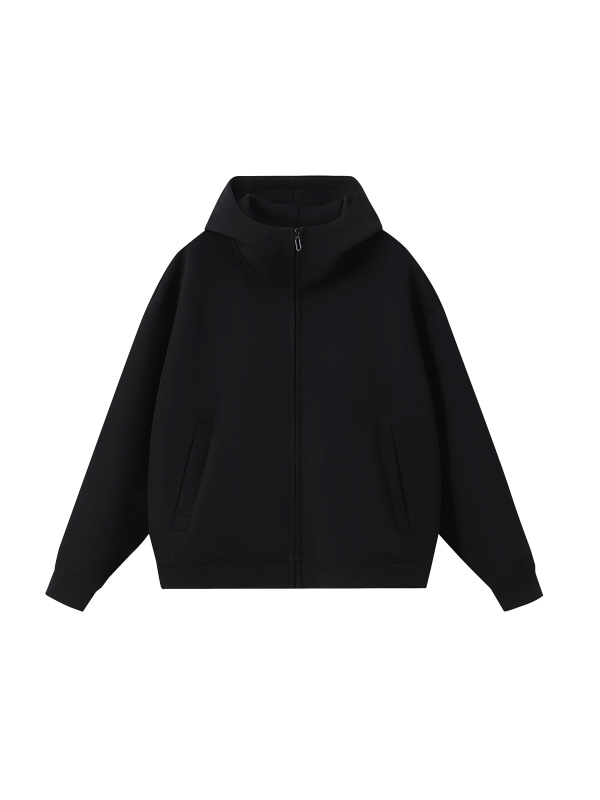 Essential Heavyweight High Neck  Zip-Up Hoodie