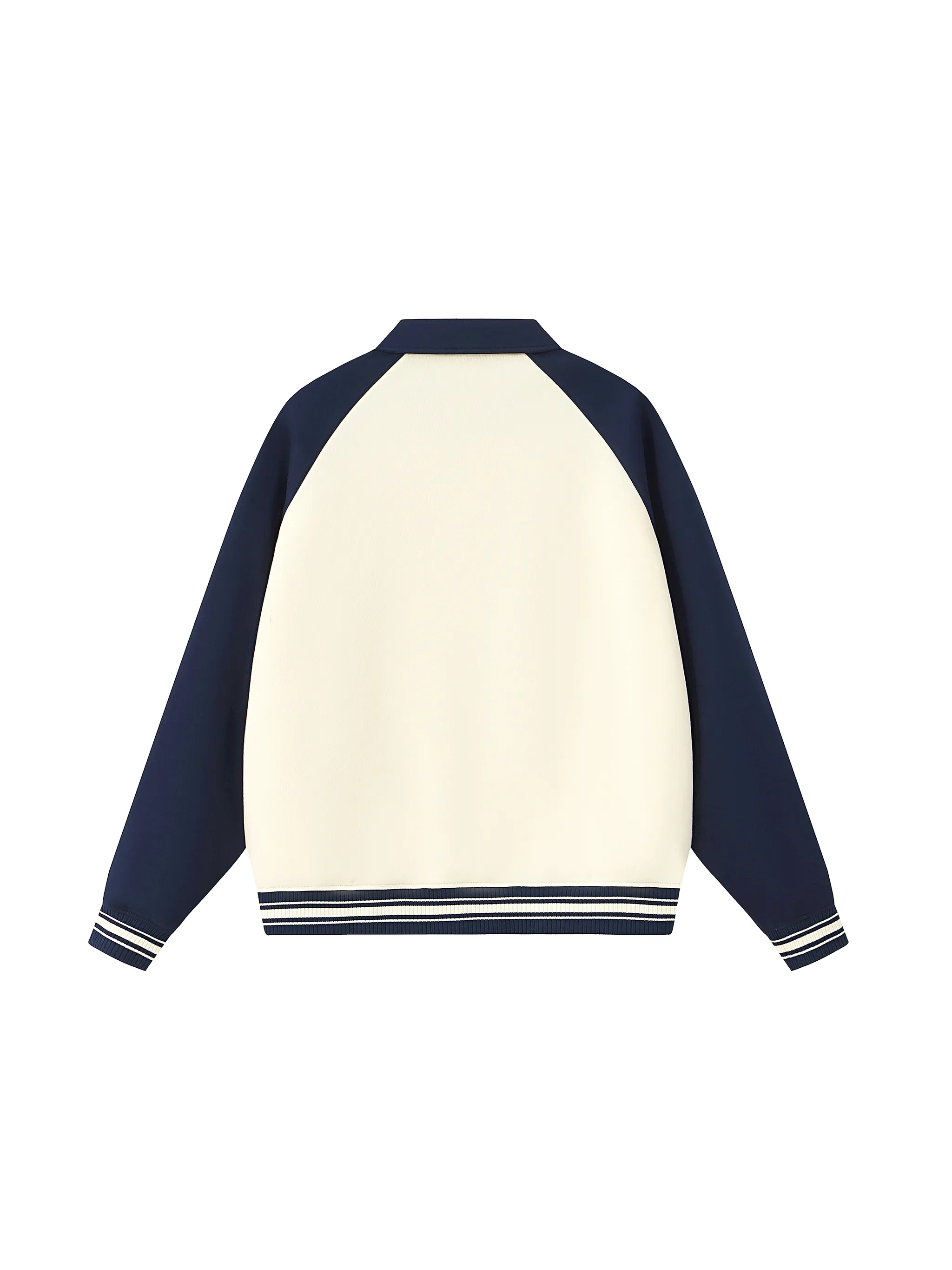 Contrast Raglan Sleeve Baseball Jacket