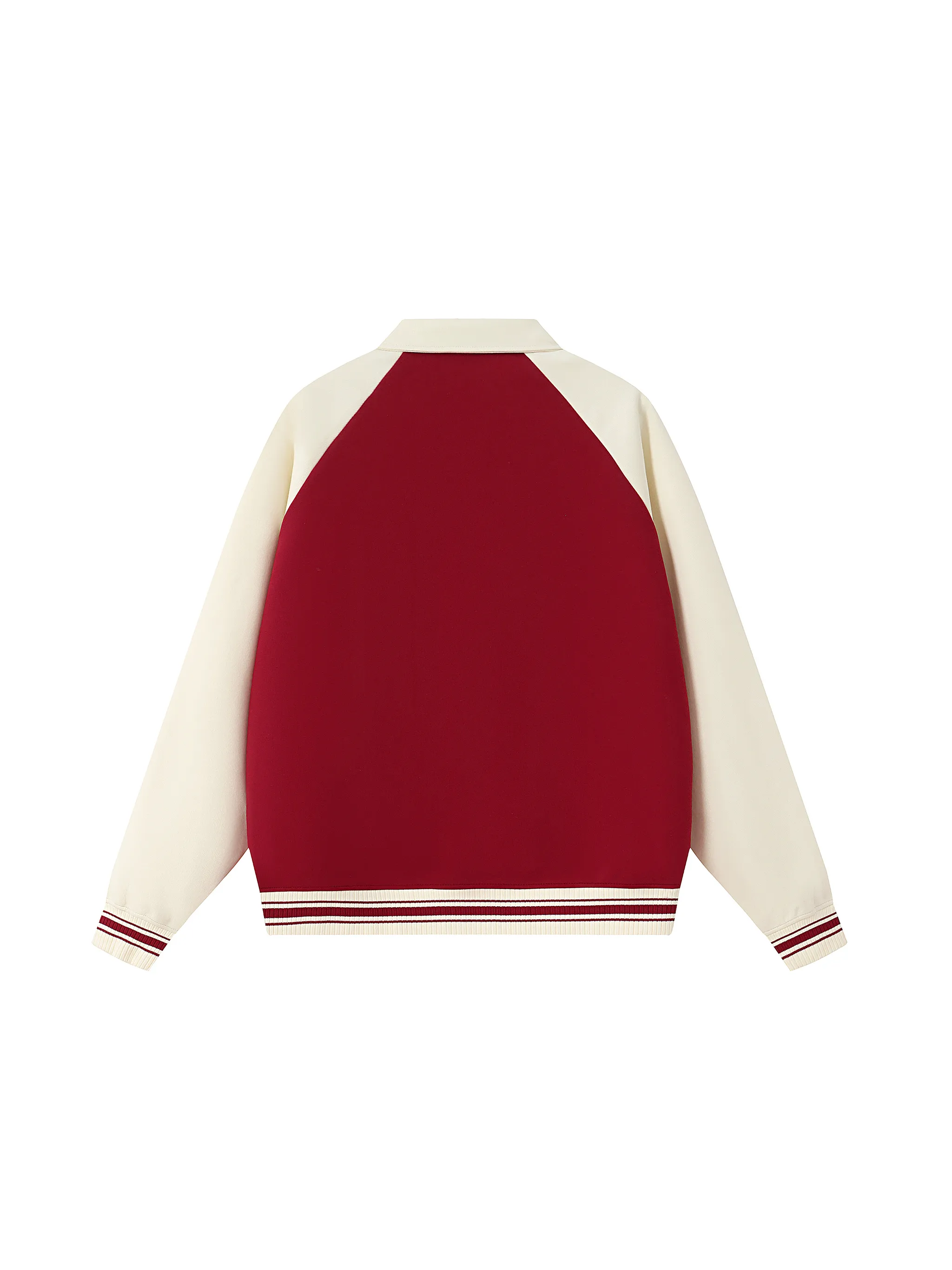 Contrast Raglan Sleeve Baseball Jacket