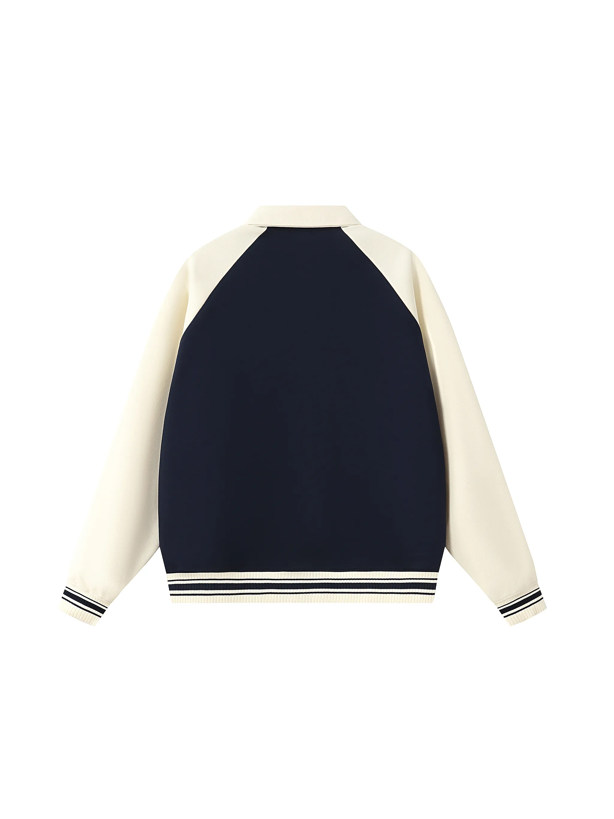 Contrast Raglan Sleeve Baseball Jacket