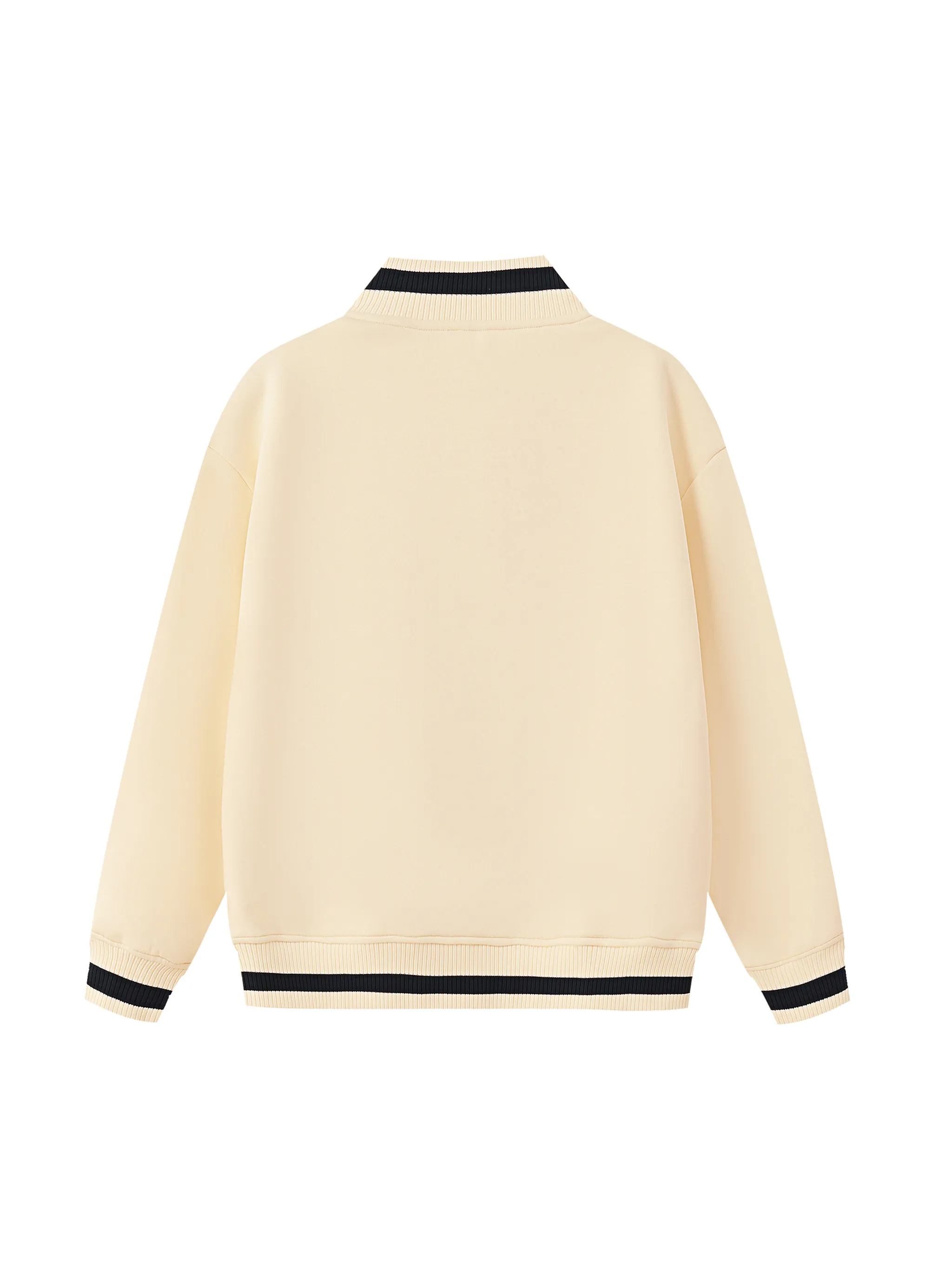 Contrast Piping Zip Bomber Jacket