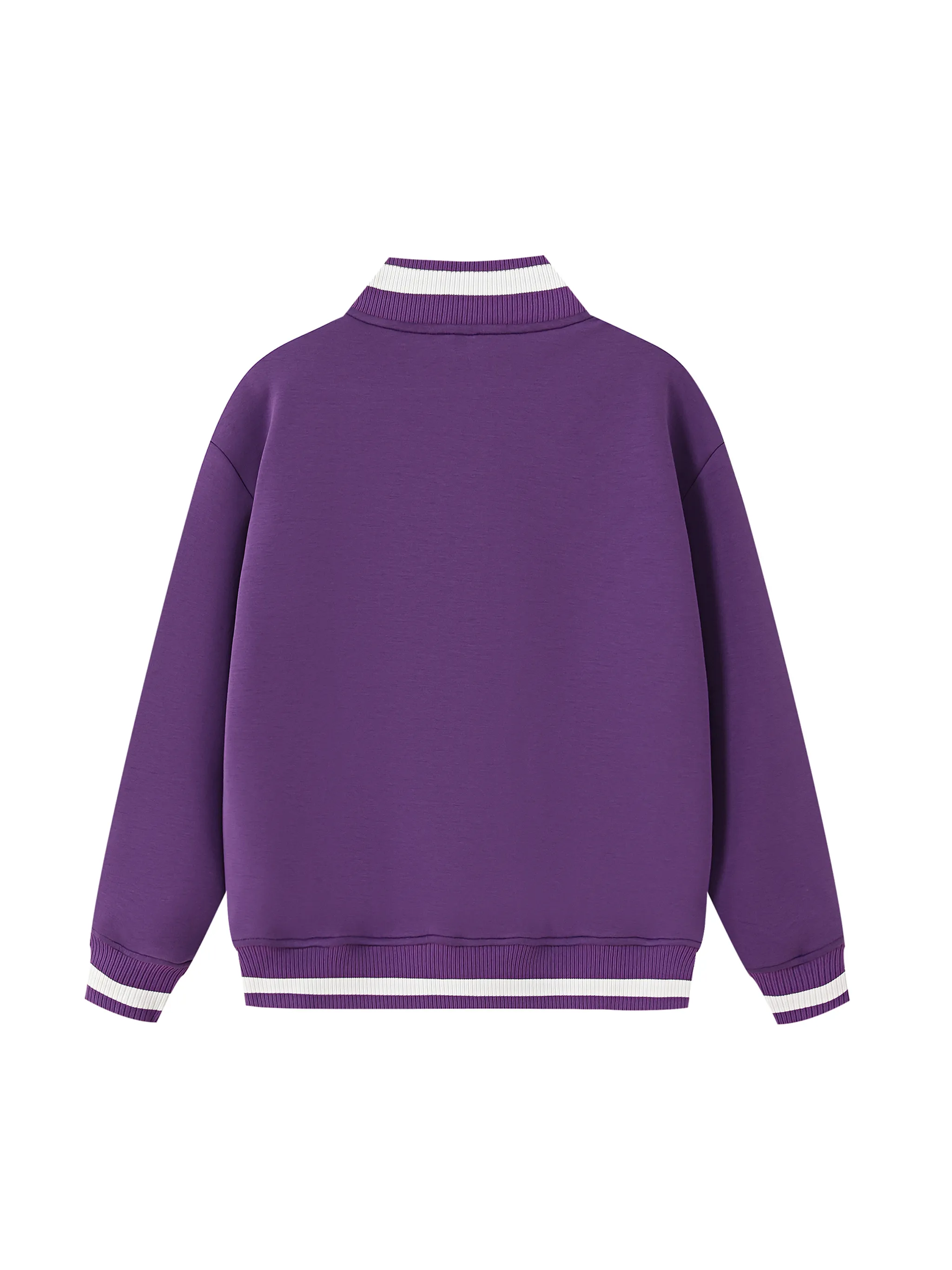Contrast Piping Zip Bomber Jacket