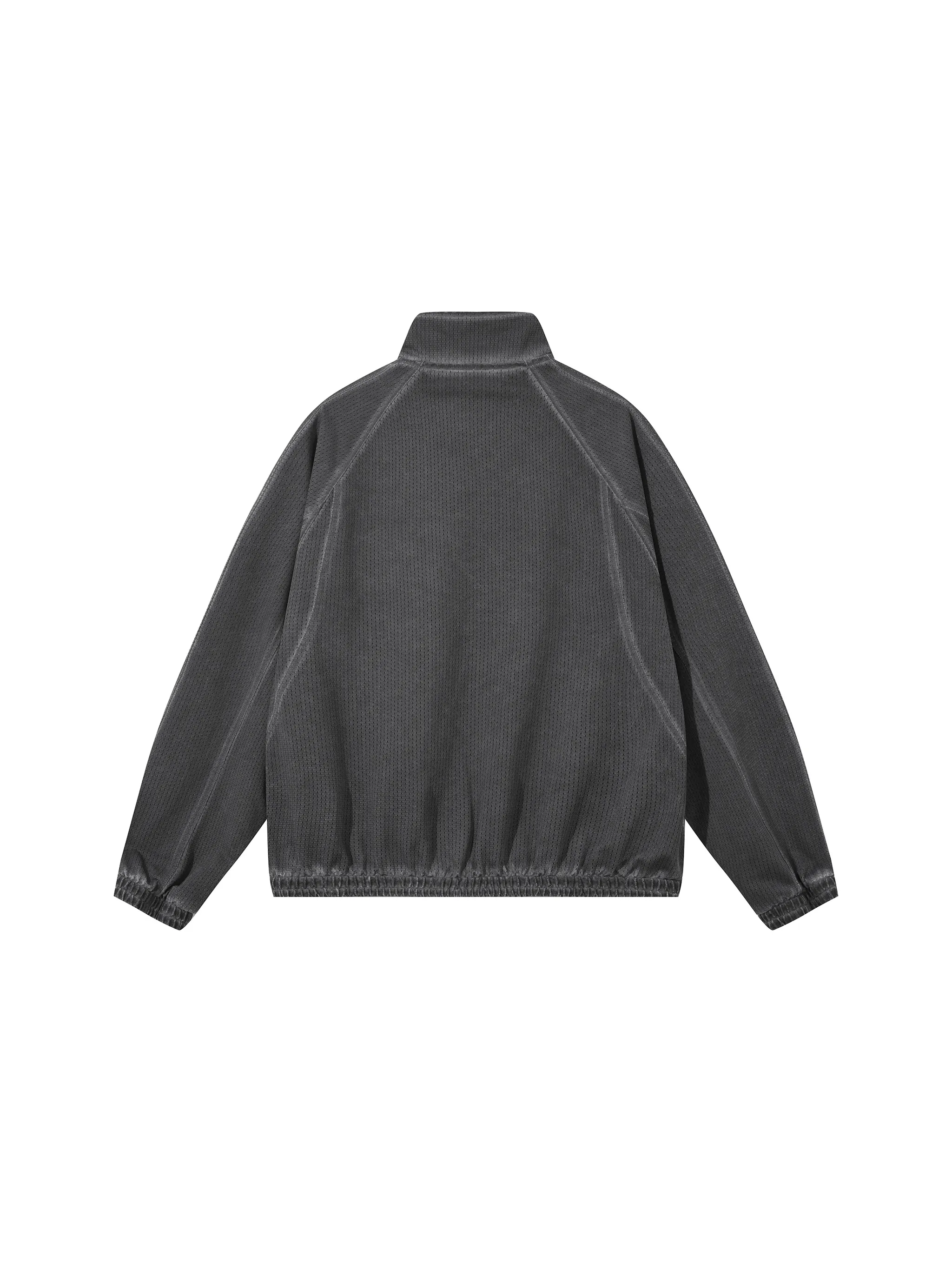 Unisex Vintage Wash Full Zip Mesh Jacket