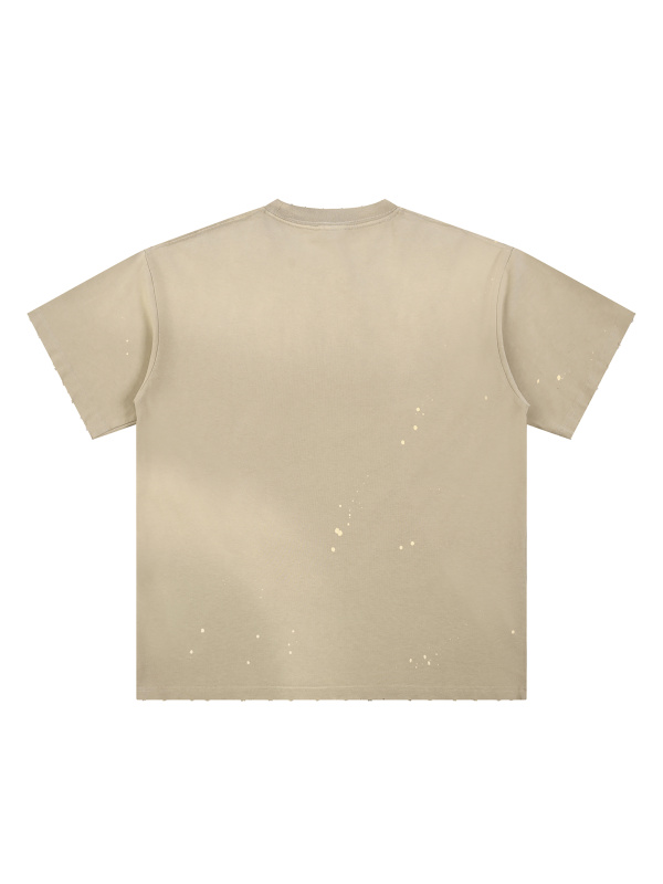 Hand-Frayed Sunfade Paint Splatter T-Shirt