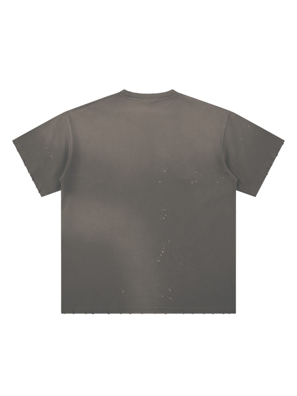 Hand-Frayed Sunfade Paint Splatter T-Shirt