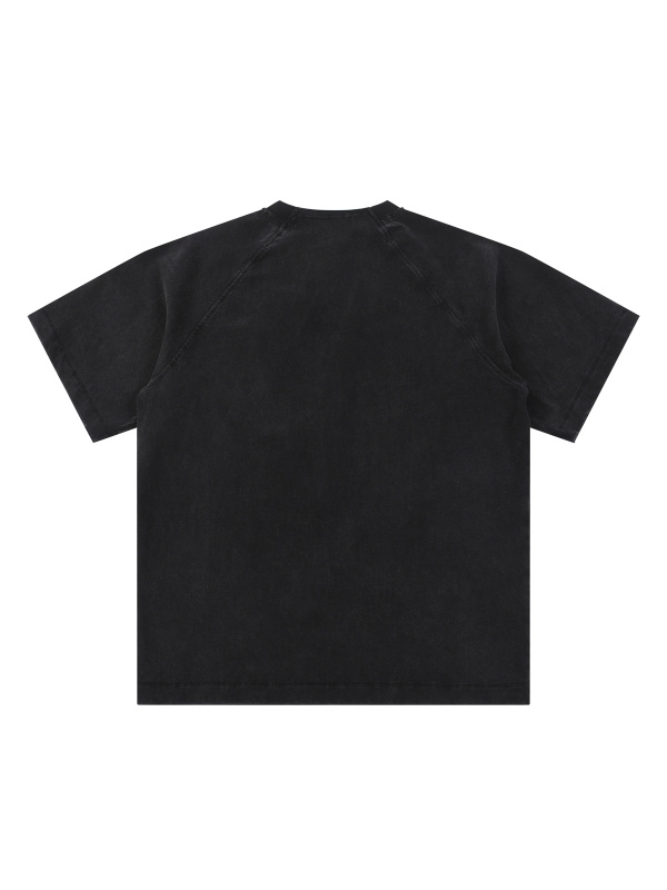 Vintage Washed Raglan Cotton T-Shirt