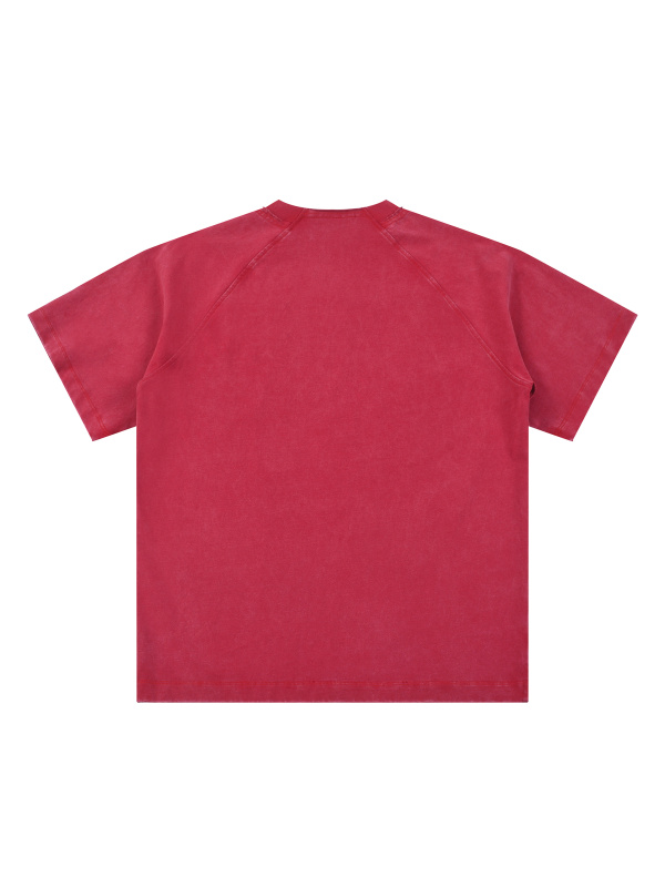 Vintage Washed Raglan Cotton T-Shirt