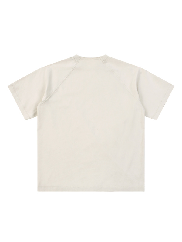 Vintage Washed Raglan Cotton T-Shirt