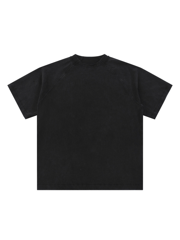 Vintage Washed Raglan Cotton T-Shirt