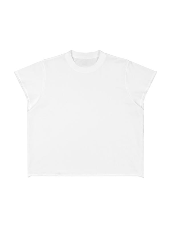 Unisex Boxy Raw Edge T-Shirt