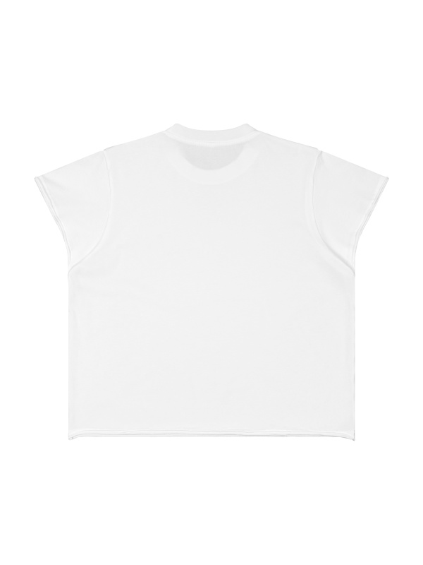 Unisex Boxy Raw Edge T-Shirt