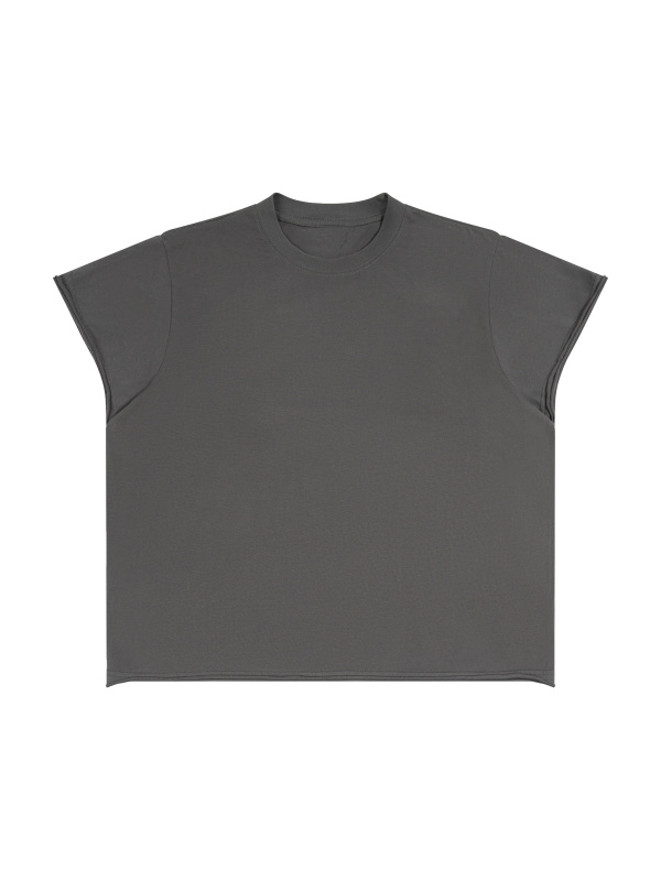 Unisex Boxy Raw Edge T-Shirt