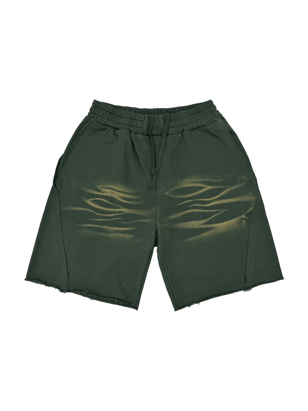 Heavyweight  Vintage Washed  Tiger Stripes Short Pants - 360 GSM - Thumbnail Image