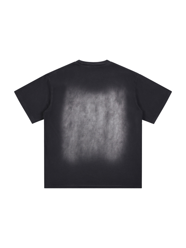 Square Patch Monkey Washed T-Shirt