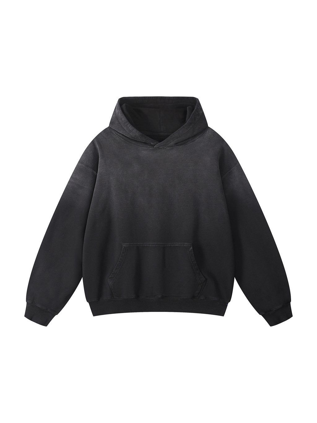 Heavyweight Pure Cotton Handcrafted Monkey Wash Drop Shoulder Oversized Hoodie - Thumbnail Image