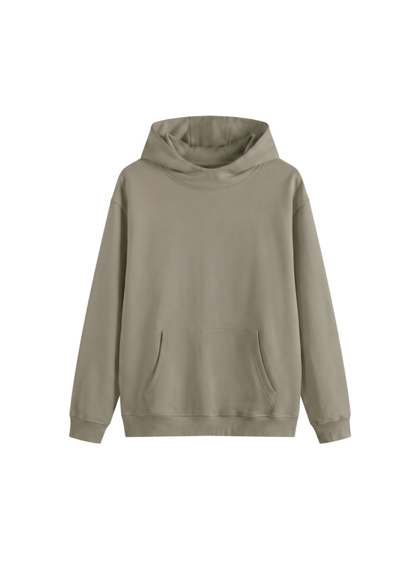 Fleeced High Neck Hoodie