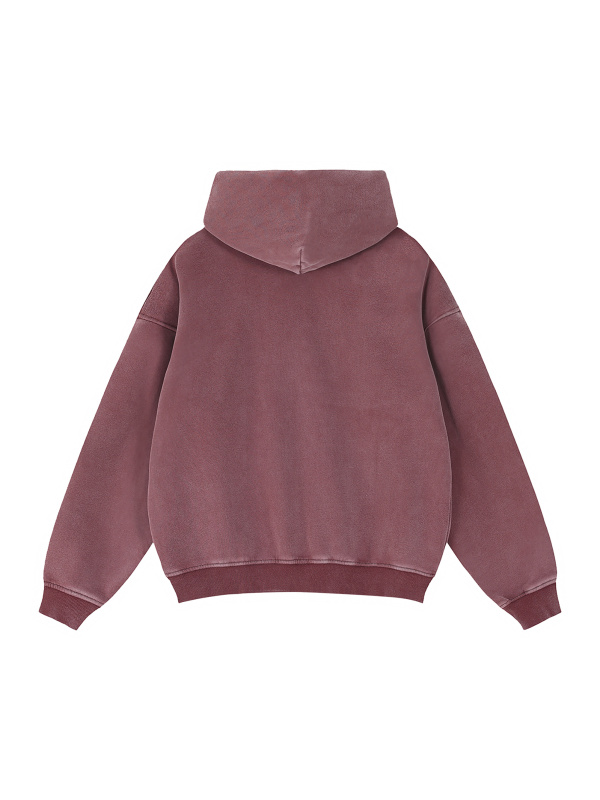 Zip-Through Boxy Fleece Hoodie
