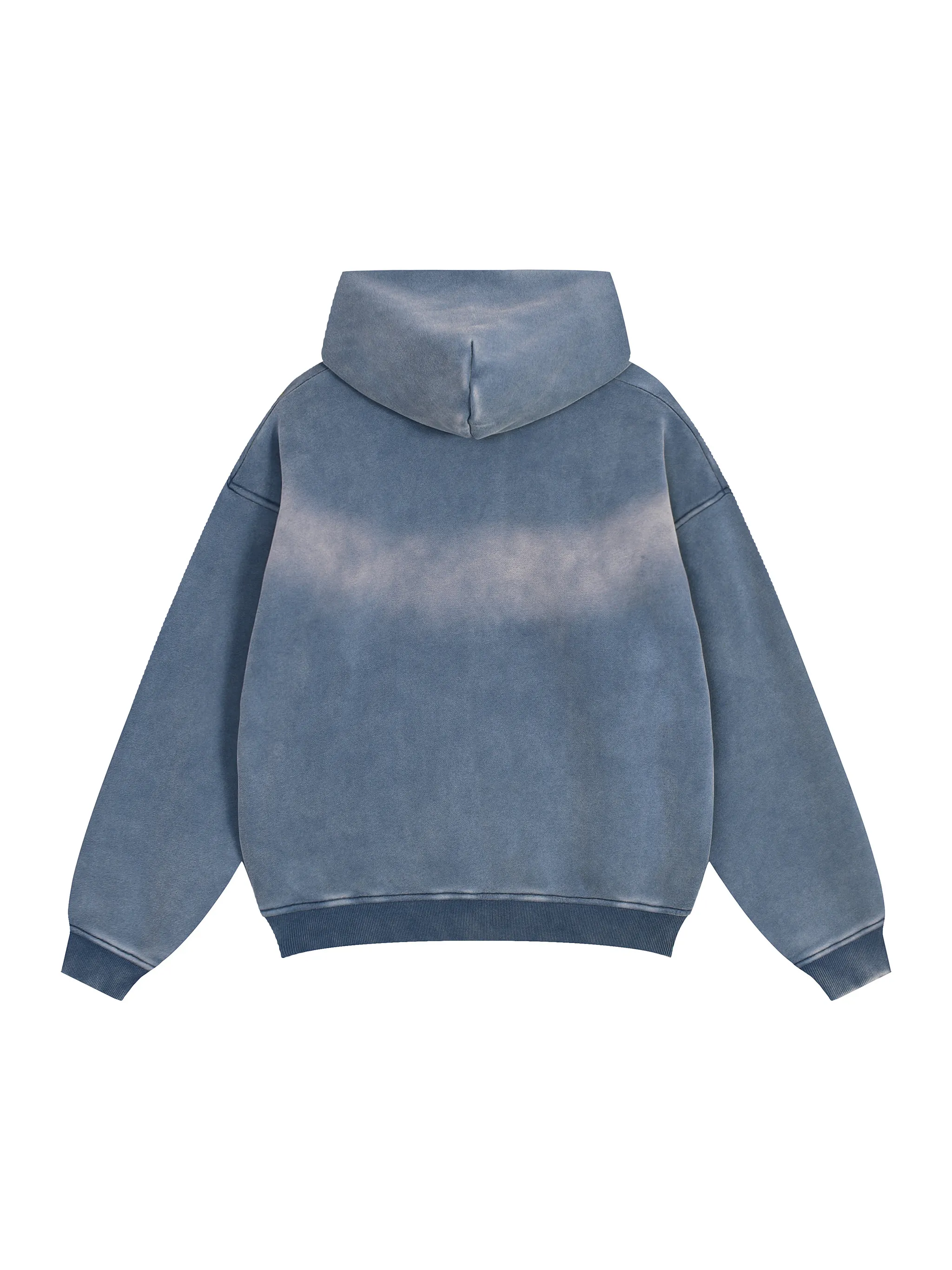 Sunfade Two-way Zipper Boxy Fleece Hoodie