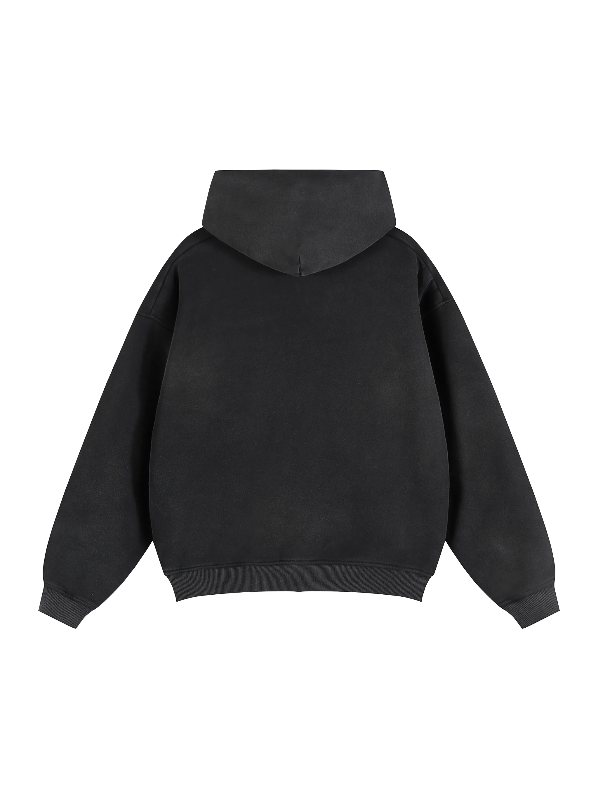 Sunfade Two-way Zipper Boxy Fleece Hoodie