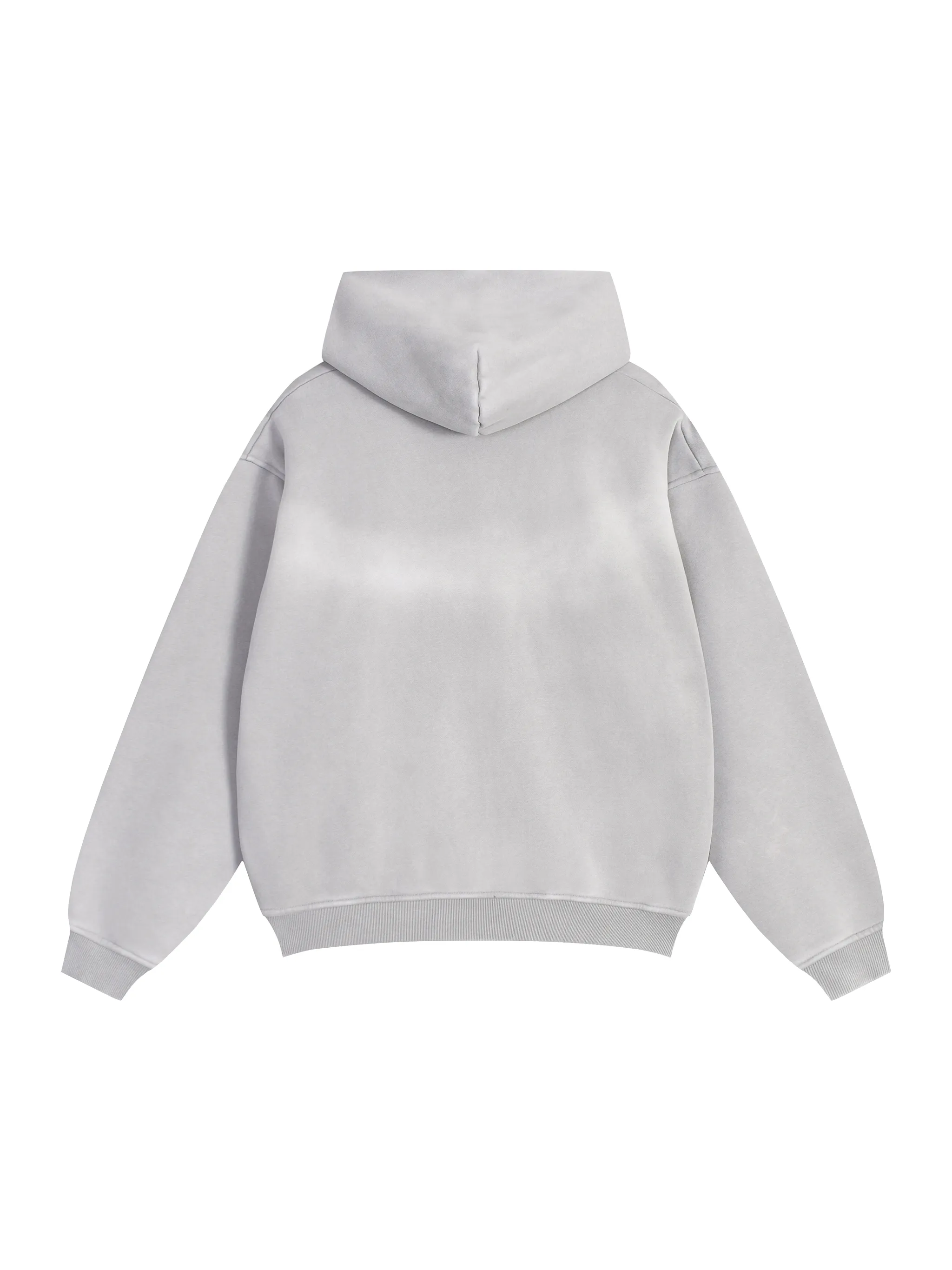 Sunfade Two-way Zipper Boxy Fleece Hoodie