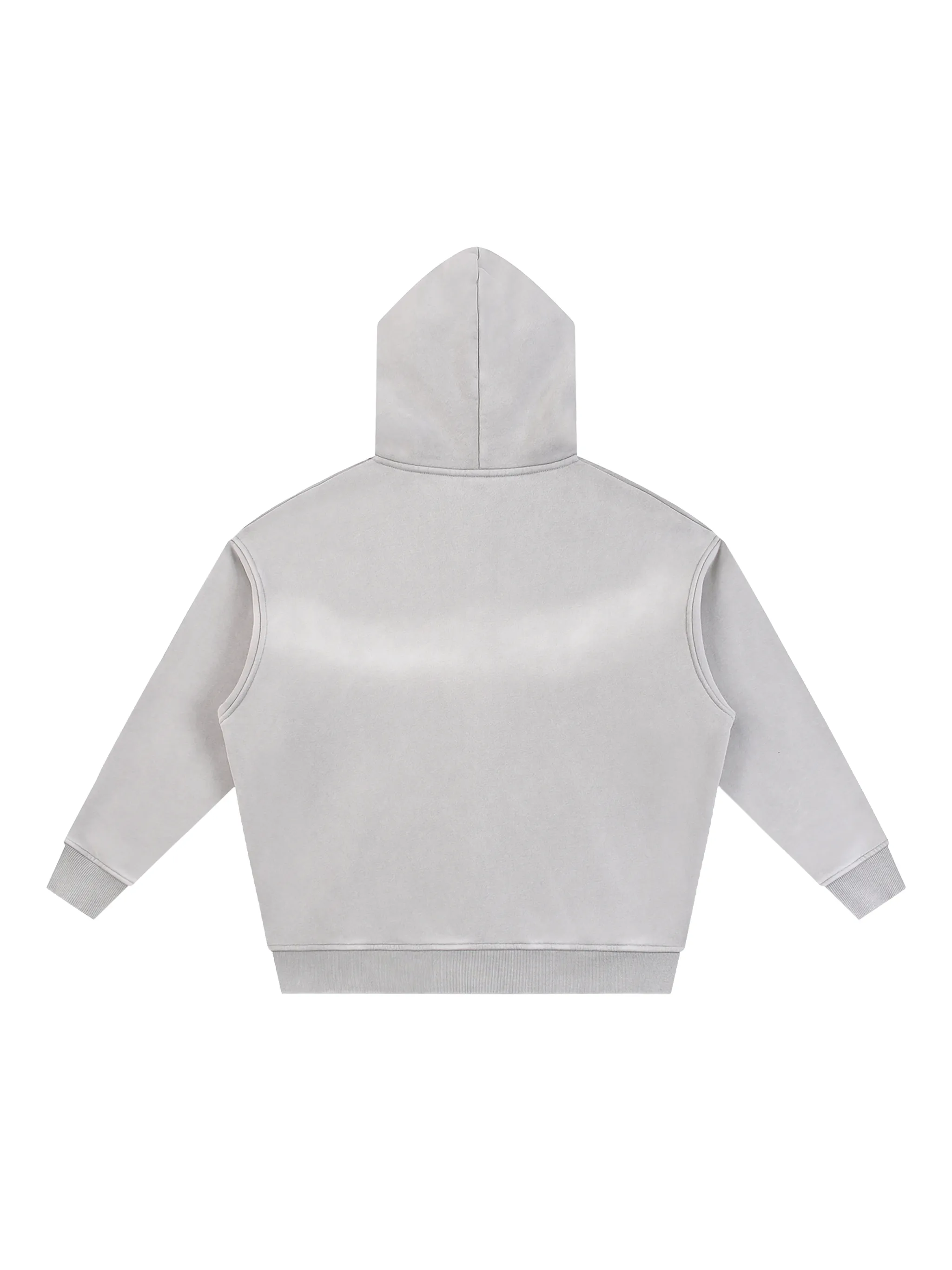 Sunfade Two-way Zipper Boxy Fleece Hoodie