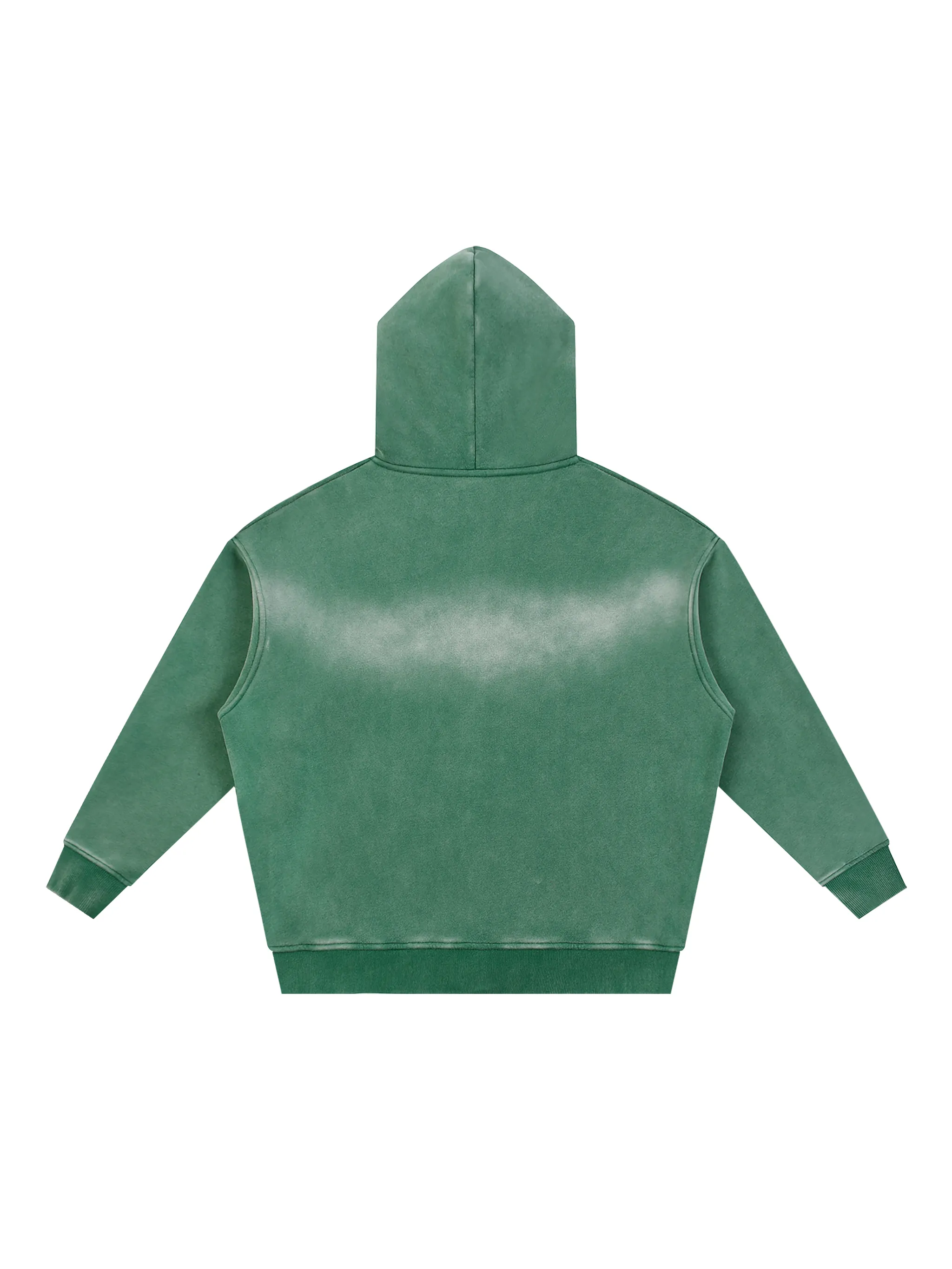 Sunfade Two-way Zipper Boxy Fleece Hoodie
