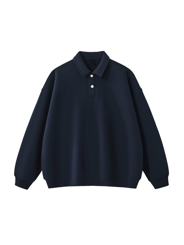 Heavyweight Polo-Collar Sweatshirt