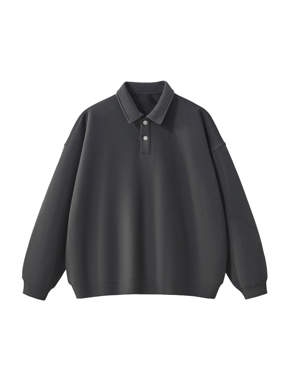 Heavyweight Polo-Collar Sweatshirt
