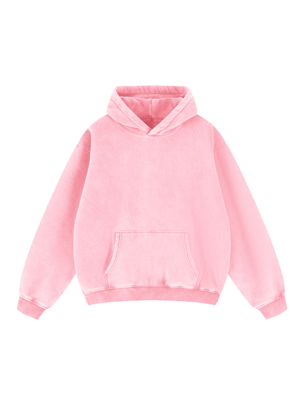 Snow Wash Fleece Oversize Hoodie