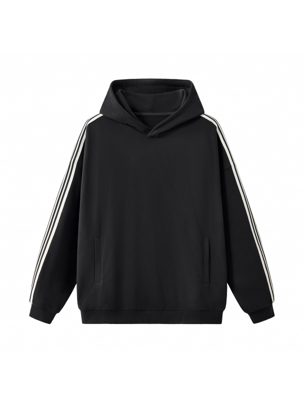 Side Stripe Drop-Shoulder Hoodie