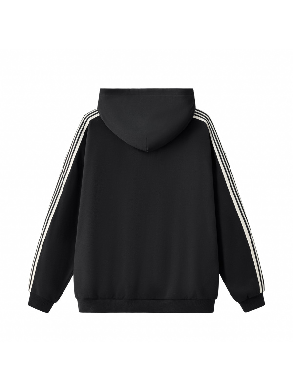 Side Stripe Drop-Shoulder Hoodie