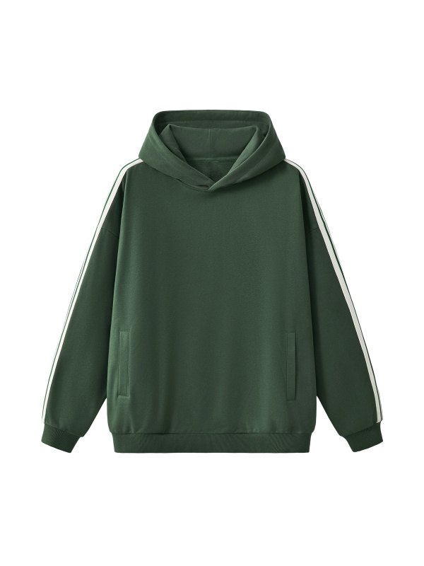 Side Stripe Drop-Shoulder Hoodie