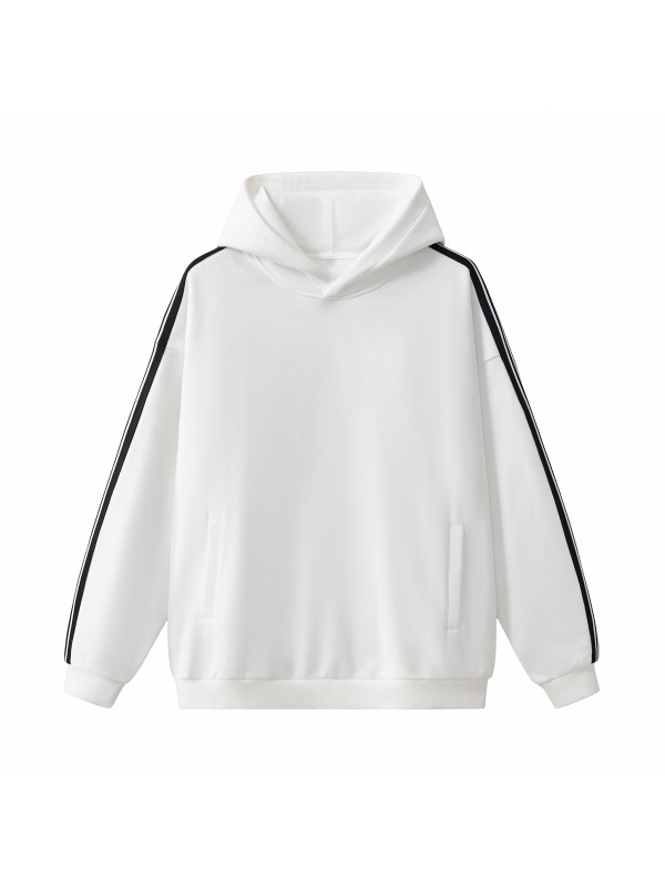 Side Stripe Drop-Shoulder Hoodie