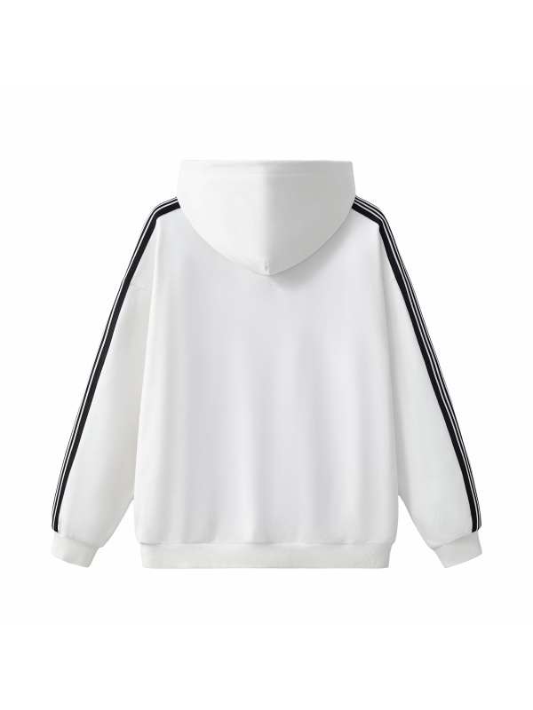 Side Stripe Drop-Shoulder Hoodie