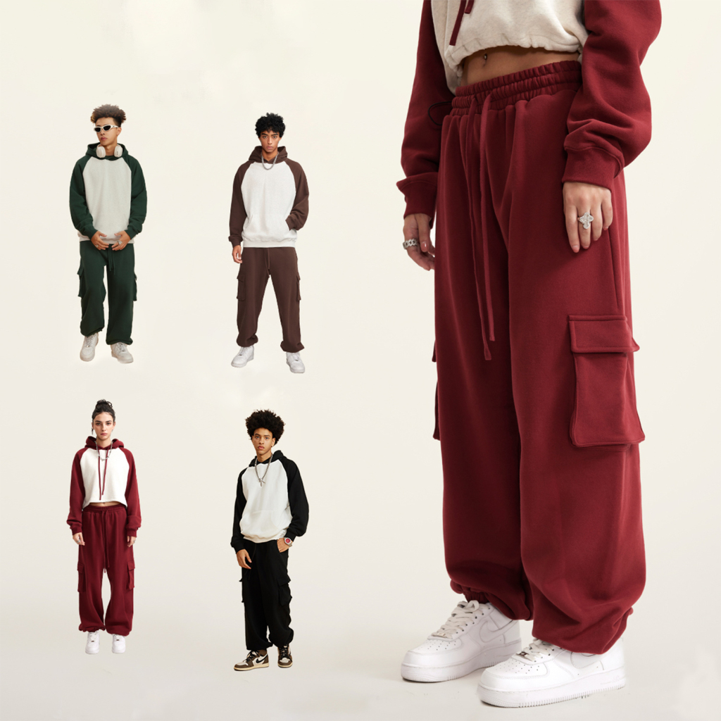 Streetwear Drawstring Waist Fleece Joggers | Dropshipping-2
