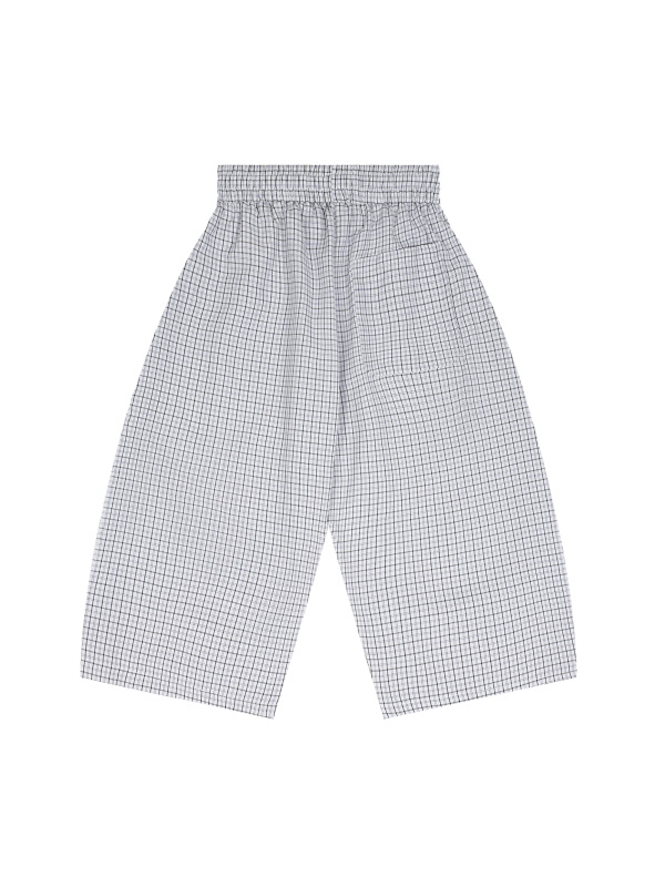 Unisex Plaid Loose Capri Shorts