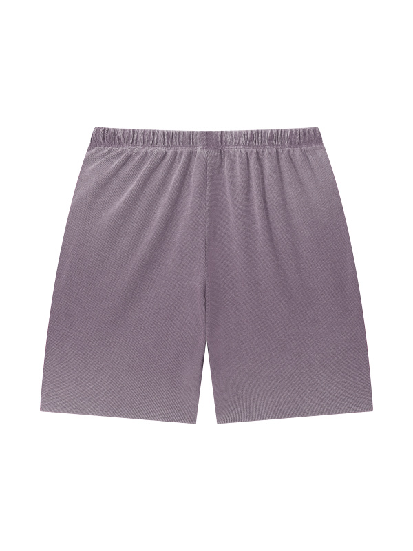 Unisex Vintage Wash Sunfade Waffle Raw Hem Shorts