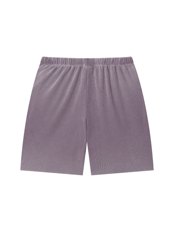 Unisex Vintage Wash Sunfade Waffle Raw Hem Shorts