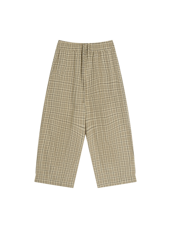 Unisex Plaid Wide Leg Pants