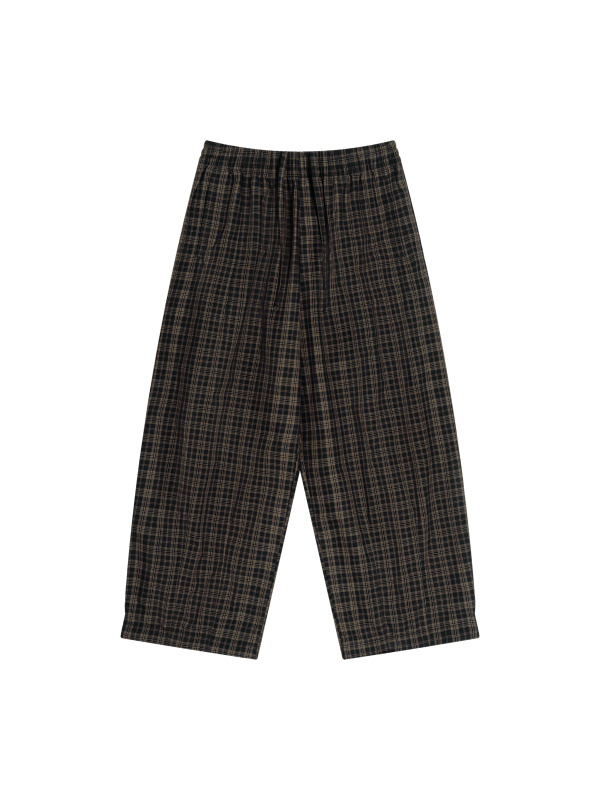 Unisex Plaid Wide Leg Pants