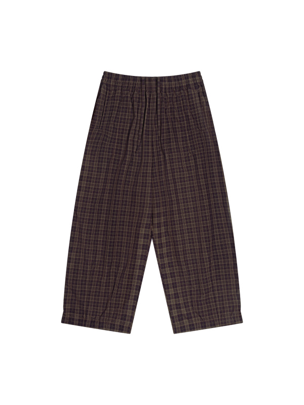 Unisex Plaid Wide Leg Pants