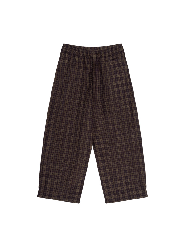 Unisex Plaid Wide Leg Pants