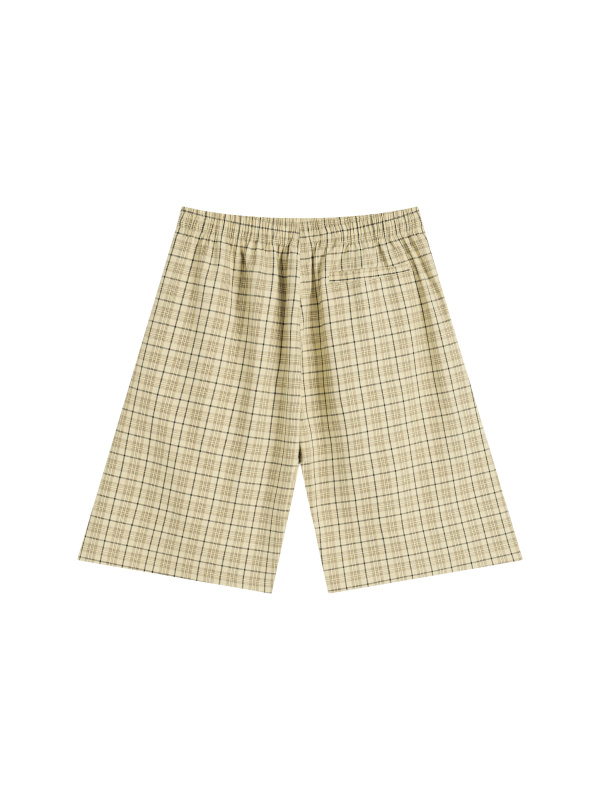 Unisex Plaid Wide Leg Shorts