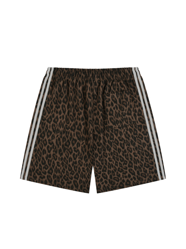 Unisex Heavyweight Leopard Drawstring Shorts