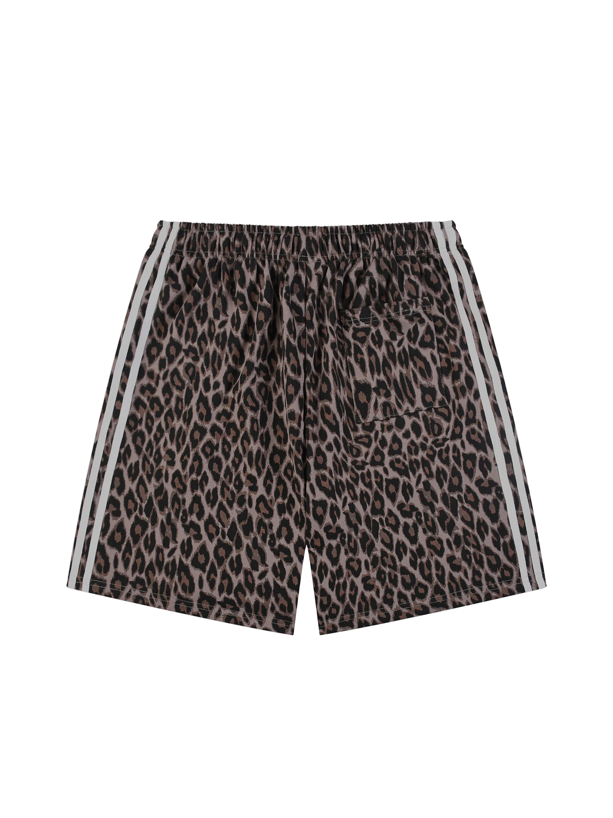 Unisex Heavyweight Leopard Drawstring Shorts