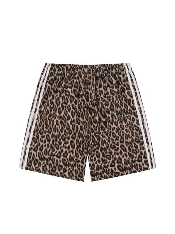 Unisex Heavyweight Leopard Drawstring Shorts