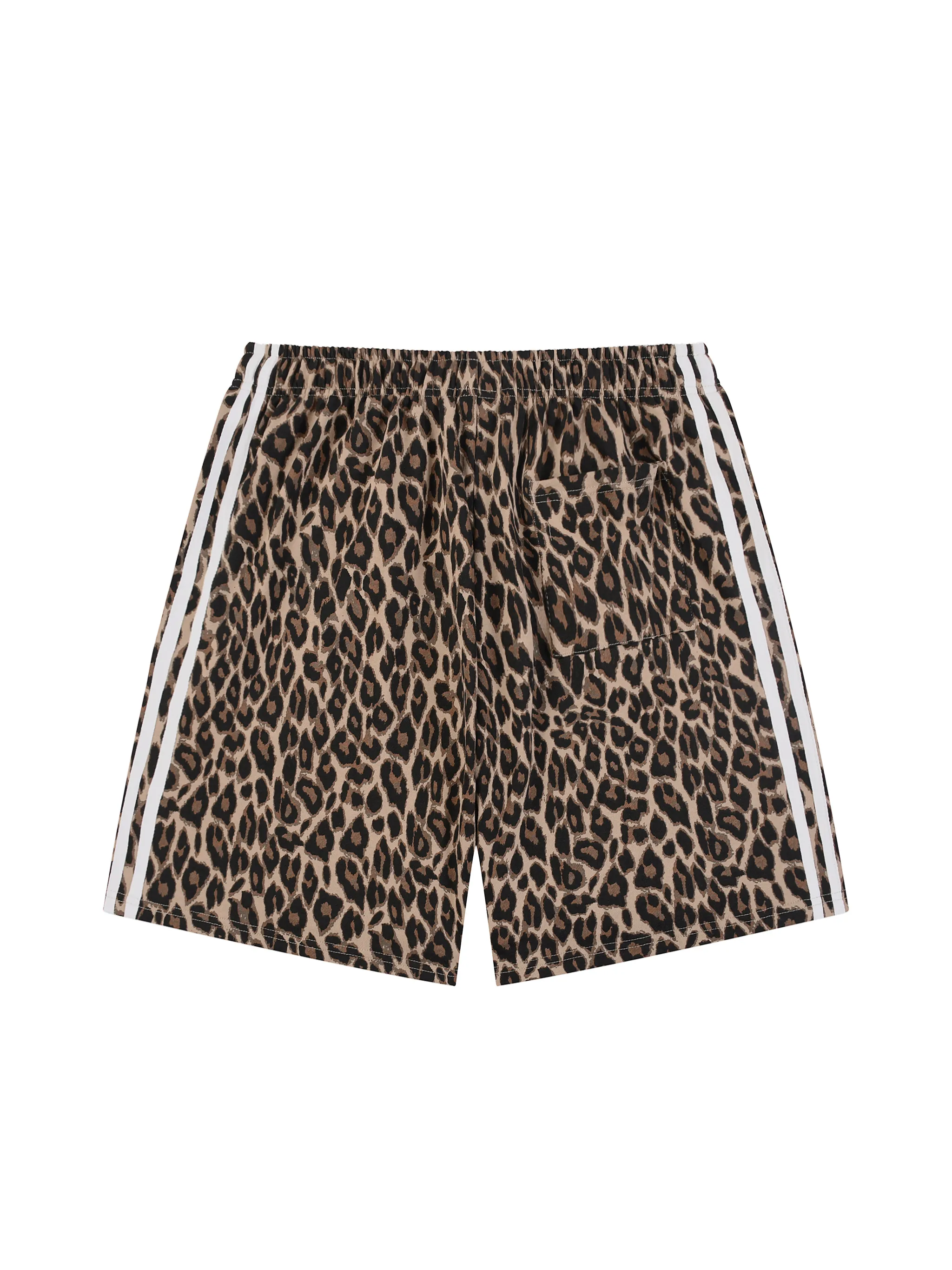 Unisex Heavyweight Leopard Drawstring Shorts