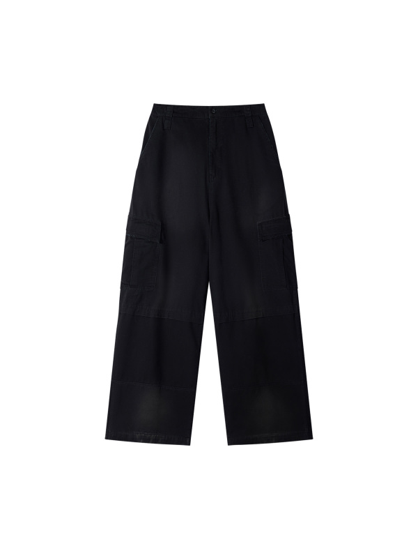 Unisex Sunfade Washed Fleece Cargo Pants