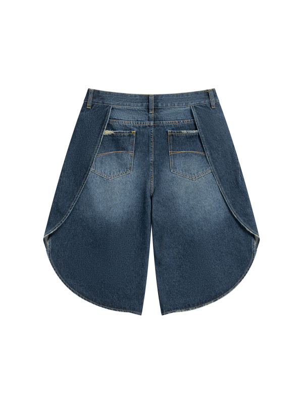 Men’s Wide Leg Denim Shorts