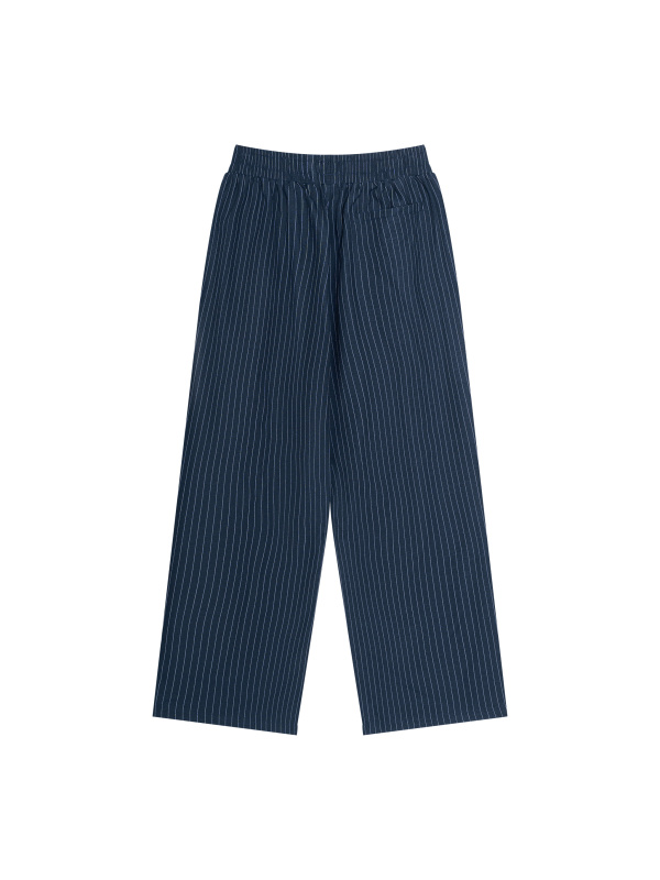 Unisex Striped Pleated Pants